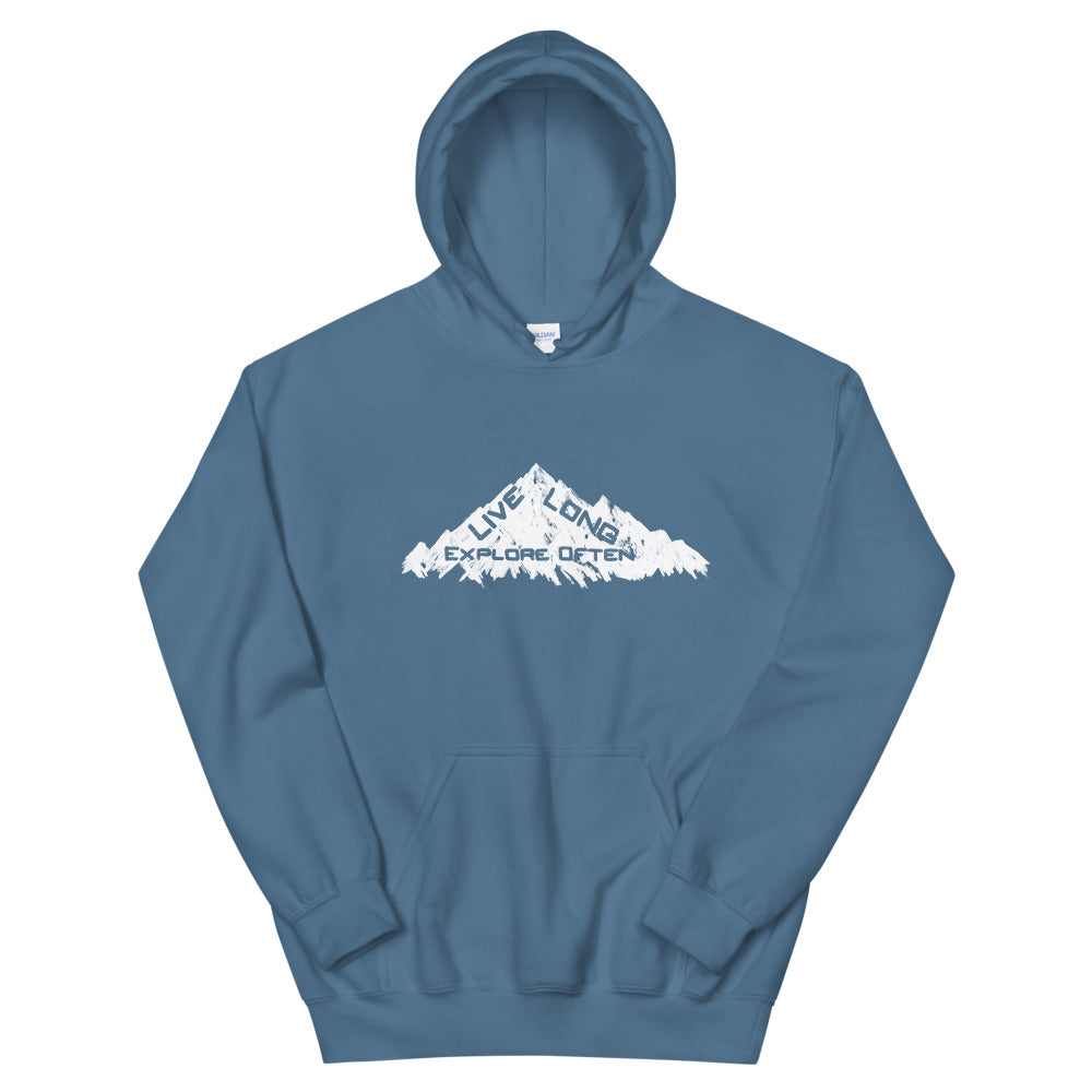 Live long Explore often Mountain Hoodie Classic Fit