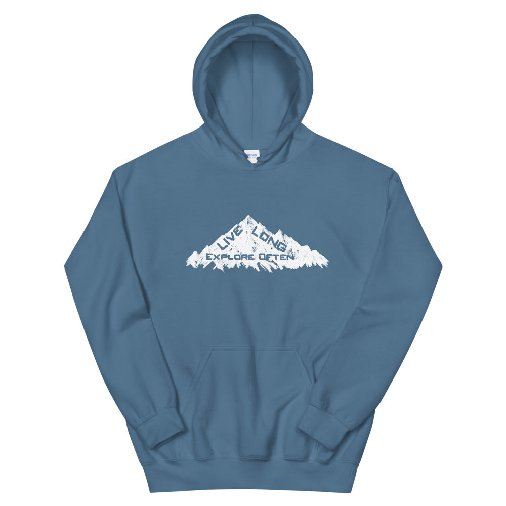 Live long Explore often Mountain Hoodie Classic Fit