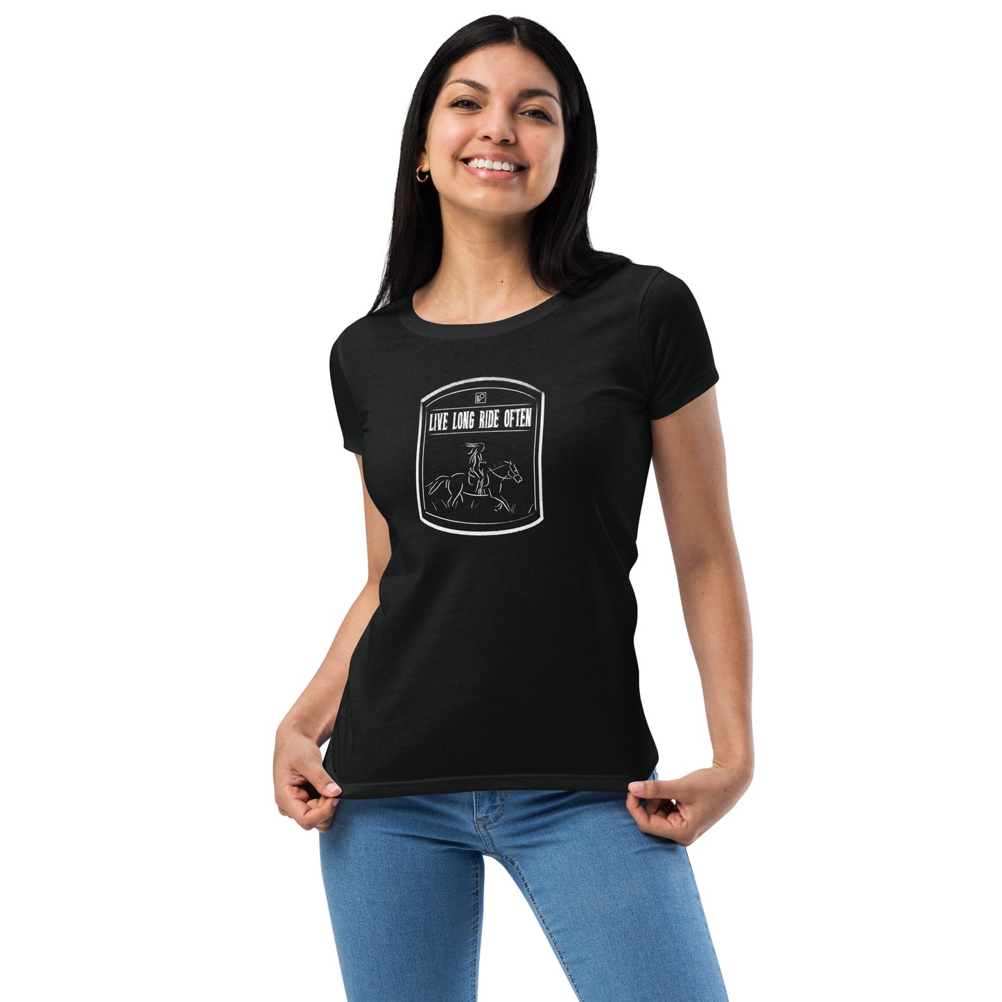 Live long Ride Often (Horse) Women’s fitted t-shirt
