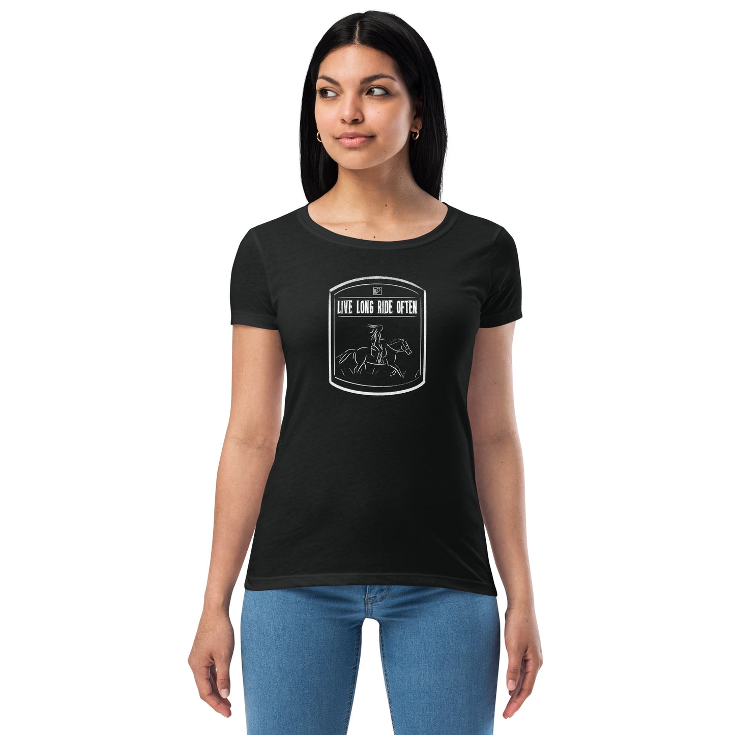 Live long Ride Often (Horse) Women’s fitted t-shirt