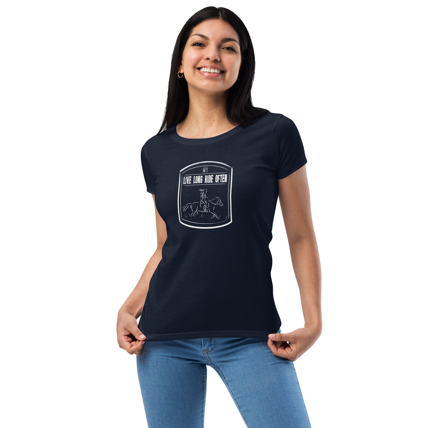 Live long Ride Often (Horse) Women’s fitted t-shirt