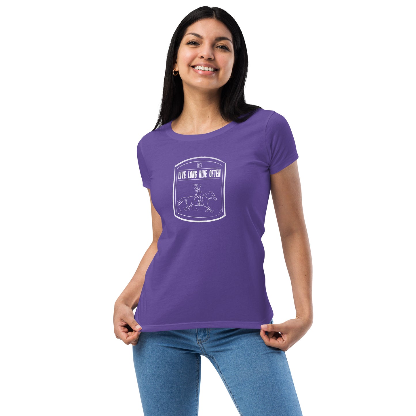 Live long Ride Often (Horse) Women’s fitted t-shirt