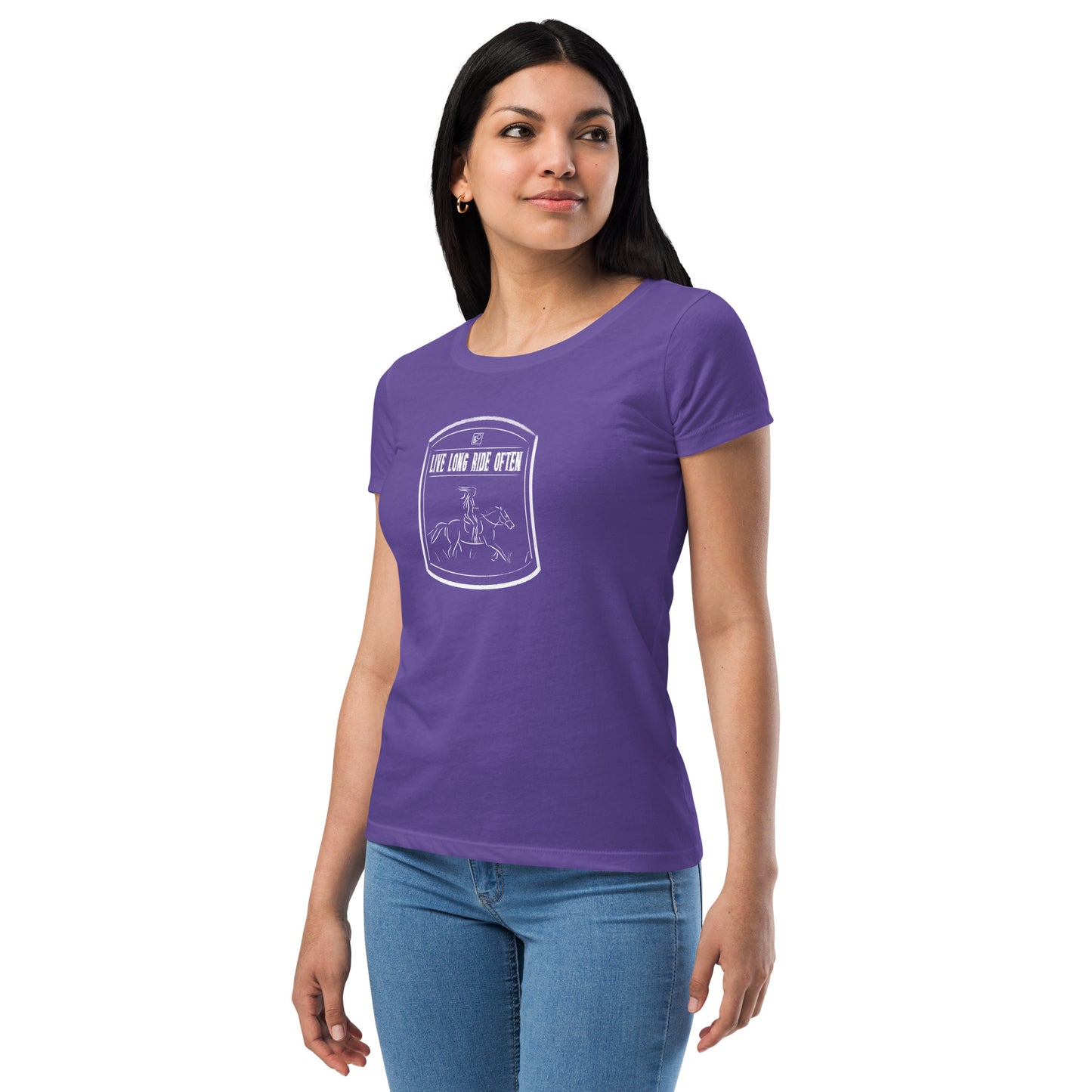 Live long Ride Often (Horse) Women’s fitted t-shirt