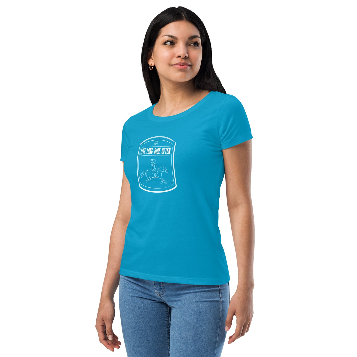Live long Ride Often (Horse) Women’s fitted t-shirt